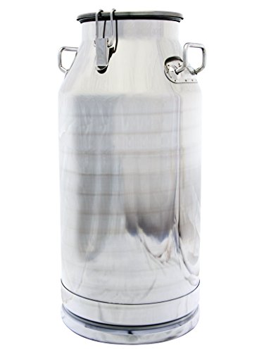 Stainless Steel Milk Transport Cans with Strong, Sealed Lid (13 Gallon) - color: Container Only, size: 13 Gallon
