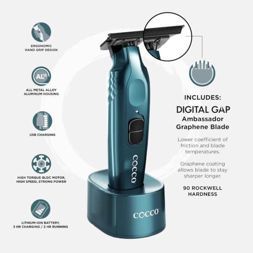 Cocco Hyper Veloce Pro Trimmer, Digital Gap Graphene Blade Edger - color: Dark Teel
