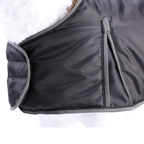 Winter Goat Blanket - 100g Fill Insulated, Waterproof Windproof and Breathable, Adjustable Cold Weather Coat for Goats Black Small - size: Small (Back Length: 17.3")