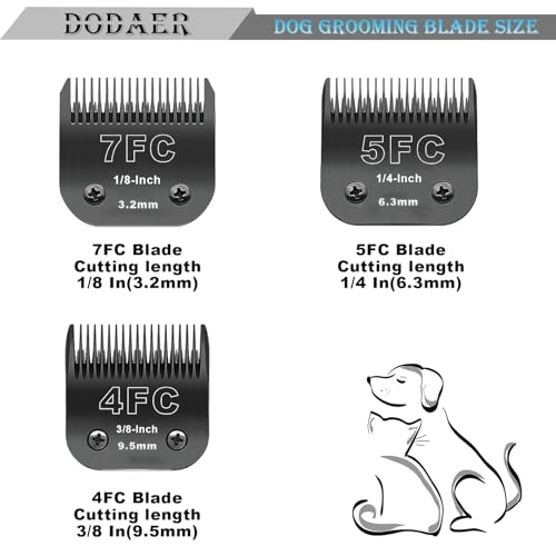 Black Detachable Dog Blades Set Compatible with Andis/Oster A5 Grooming - color: Black, size: 3 PACK（3.2-9.5mm）