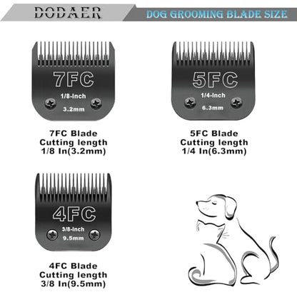 Black Detachable Dog Blades Set Compatible with Andis/Oster A5 Grooming - color: Black, size: 3 PACK（3.2-9.5mm）