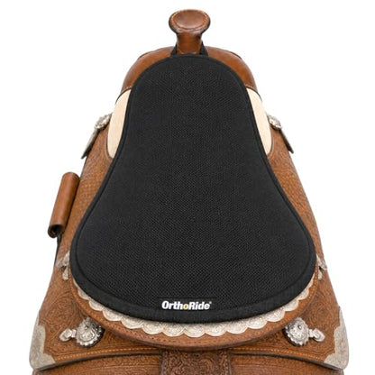 Southwestern Equine ComfortRider Western Saddle Seat Cushion - Adds Cushioned Comfort to Hard Saddles, Breathable 3D Air Mesh, OrthoRide Stabilizer Core, Spot Grip Bottom, Fits 15-17 in Seats