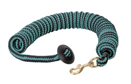 Weaver Leather Round Cotton Lunge Line - color: Black/Turquoise