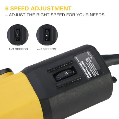 Johui Professional Electric Sheep Shears, 500W for Trimming and Grooming Sheep, Alpaca, Yak and Long-haired Animals, 2 Sets of Blades, 6 Speeds and 2600 RPM