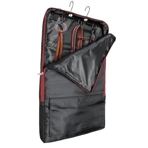 Asooll Horse Bridle Bag,Bridle/Halter Bag with 3 Prong Tack Rack