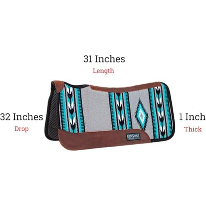Reinsman APEX Ranahan Tacky Too Soft Breathable Non-Slip Shock-Absorbing Fleece-Lined Moisture-Wicking Contoured Back Protection Horse Riding Saddle Pad - color: Big Sky