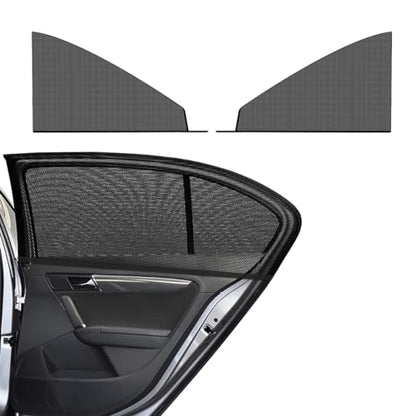 povtii 2 PCS Car Window Shades, Breathable Mesh Side Window Sun Shade Blocker for Privacy Blackout, Auto Window Screen UV Protection Cover for Baby Family Pet, Car Accessories (Car Front 22.8"×15.7") - color: Car Front 22.8"×15.7"