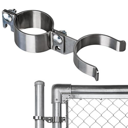 Stainless Steel 2-3/8" x 2-3/8" Chain Link Gate Latch （Fit 2-3/8" Gate Frame）, Heavy Duty Chain Link Fence Gate Fork Latch with Hole for Padlock 1Pack - color: 2-3/8"x2-3/8"