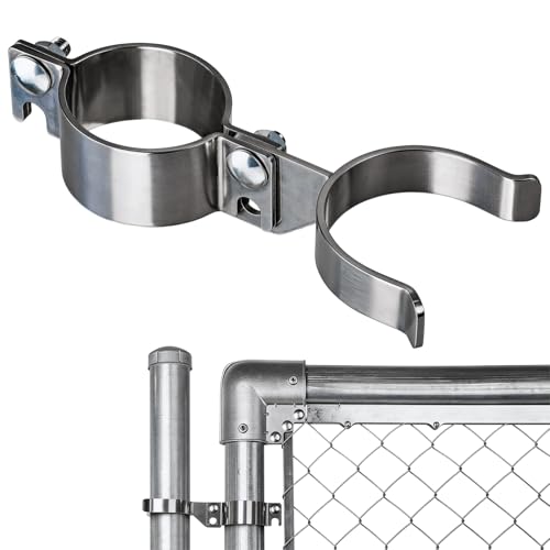 Stainless Steel 2-3/8" x 2-3/8" Chain Link Gate Latch （Fit 2-3/8" Gate Frame）, Heavy Duty Chain Link Fence Gate Fork Latch with Hole for Padlock 1Pack - color: 2-3/8"x2-3/8"