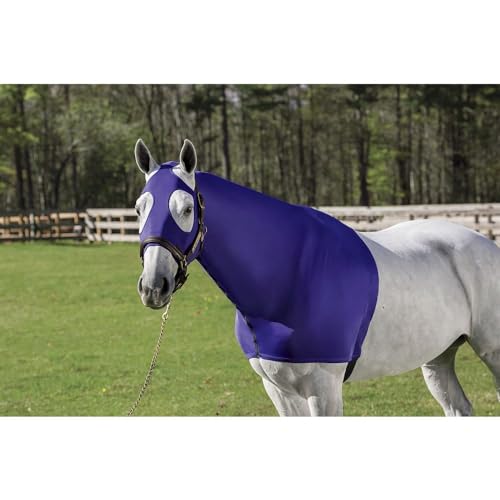 Centaur Lycra Horse Hood with Zipper - Royal Blue - Small