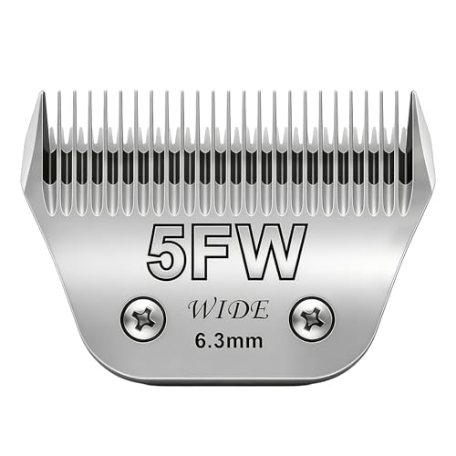 BILLAR® 5FW Dog Grooming Wide Blade,Detachable Pet Dog Grooming Blades,Compatible with Andis,Oster A5,Wahl km10 Clippers.Cutting Length 1/4 in(6.3mm) - size: 5FW