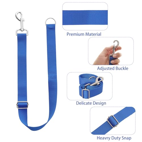 4Pcs Horse Bucket Strap Hangers Nylon Straps Hanging Feed Tack - color: Blue