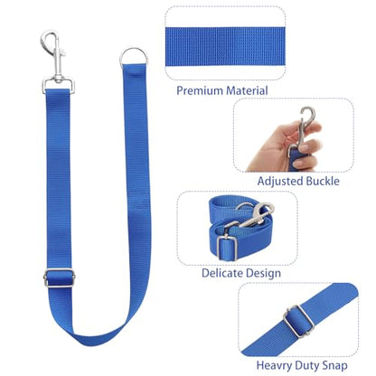 4Pcs Horse Bucket Strap Hangers Nylon Straps Hanging Feed Tack - color: Blue