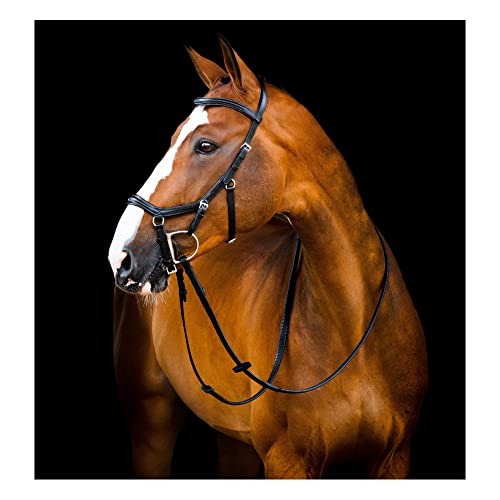 Horseware Ireland Micklem DeluxeComp w/reins, Color: Black, Size: Large Cob (SBMUM2-K000-LC)