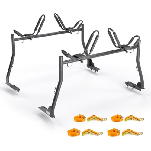 Model X31-J Truck Ladder Rack with 2 Sets Kayak J-Racks - color: KX-3155-BLK