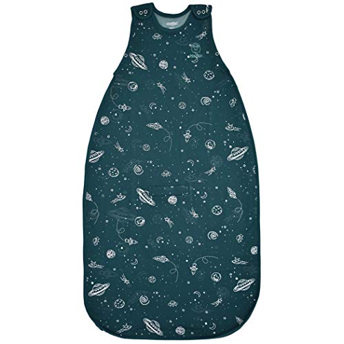 Woolino 4 Season Toddler Sleeping Bag, Merino Wool and Organic Cotton Baby Sleep Bag Sack, 2-4 Years, Space (Glow In The Dark) - color: Space (Glow In The Dark)
