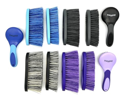 Large Horse Grooming Dandy Brush (Grey - Long Bristles) - color: Grey - Long Bristles