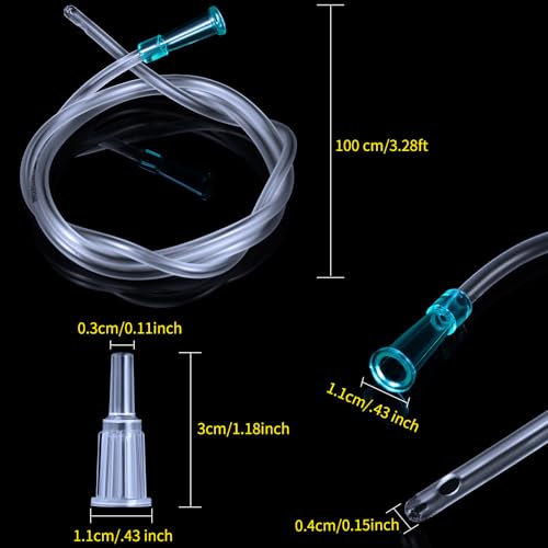 BBTO 2 Pieces Syringes with 40'' Tube and Connections for Measuring - size: 300 ML