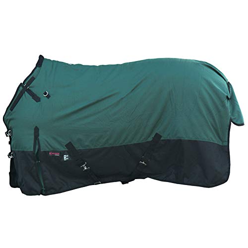HILASON Miniature Horse Winter Turnout Blanket 600D Waterproof Ripstop 250g Fill Insulated Cold Weather Small Horse Blanket Green - size: 36 in