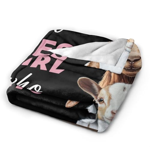 Goat Blanket Goats Gifts Lovers Lamb Throw for Girls 80"X60" - color: Goats, size: 80"x60"