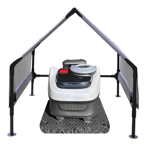 Robot Mower Garage，Shelter for All Mowers，Thickened Polyester Oxford Cloth - color: Gray