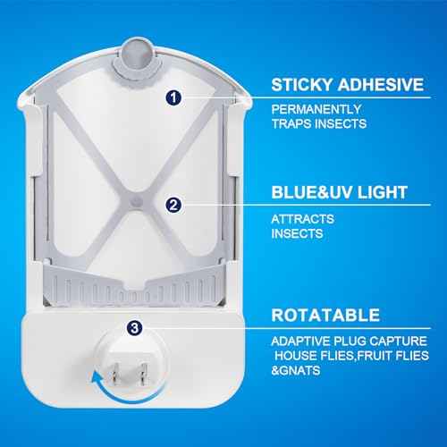 Flying Insect Trap & 5 Cartridges - Compatible with Refills