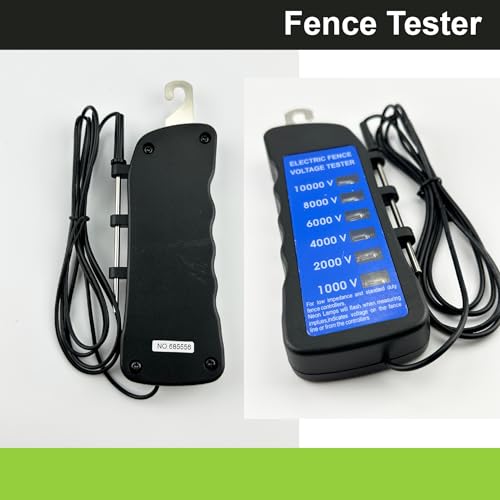 KuGuo Electric Fence Tester, 10000V Voltmeter with 6 Lights Indicator