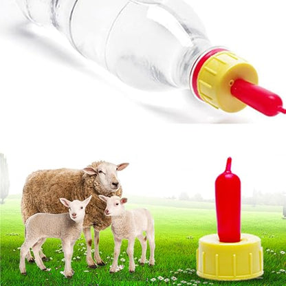 10 Pieces Lamb Feeding Nipple, Goat Nursing Pacifiers Milk Drink Bottle Nipples for Farm Feeding Sheep Horse Lamb Puppy and Other Livestock - color: 10 PCS Nipples