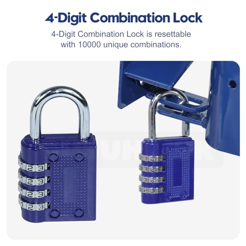 2 Way Farm Gate Latch for Gates with 1-5/8" to 2" Tubes, Lockable - color: 1x S16100100(Large Size Version 4.1"x 7.8")