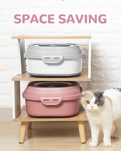 30-35Lbs Airtight Dog Food Storage Container,Collapsible Dog Food Container - color: Pink