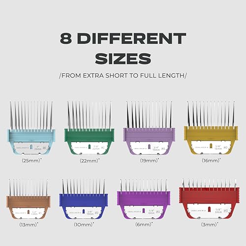 Stainless Steel A5 Wide Guide Comb – Metal Attachment for A5 Wide Blades, Compatible with Wahl KM, Andis, Oster, Heiniger – Smooth & Durable Grooming Guard (3mm / 1/8”) - size: 3mm - 1/8"
