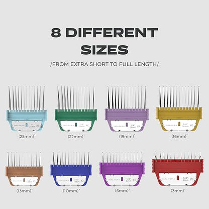 Stainless Steel A5 Wide Guide Comb – Metal Attachment for A5 Wide Blades, Compatible with Wahl KM, Andis, Oster, Heiniger – Smooth & Durable Grooming Guard (3mm / 1/8”) - size: 3mm - 1/8"