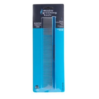 Master Grooming Tools Aluminum Finishing Comb — Versatile Combs for Grooming Dogs, 10", Black (Pack of 3) - size: 10 " (Pack of 3)