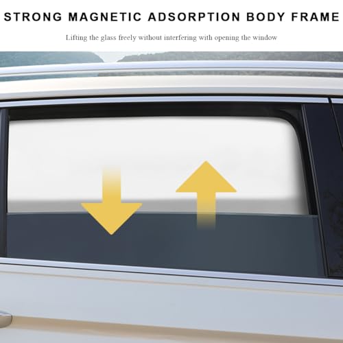 4 PCS Car Window Shades, Magnetic Light Blocking and UV Protection Privacy Shades, Car Window Screen for Baby, car Sunshade for Camping, Napping, Sleeping, Breastfeeding (Silver) - color: Silver