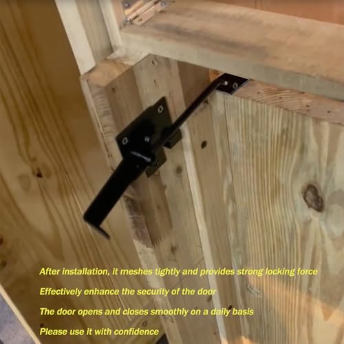 Jamb Latch Fits Barn Door Frames, 1 Pcs Zinc Barn Door Jamb Latch with Hook, Cam Latch Sliding Door, Barn Door Lock Flip Latch Hardware