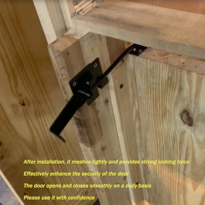 Jamb Latch Fits Barn Door Frames, 1 Pcs Zinc Barn Door Jamb Latch with Hook, Cam Latch Sliding Door, Barn Door Lock Flip Latch Hardware