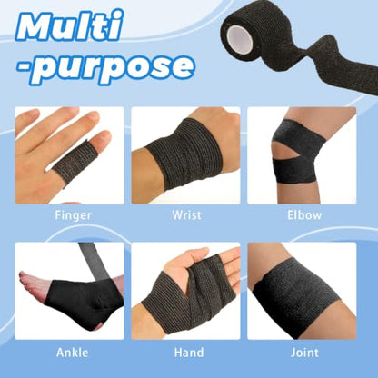 60 Pack Self Adhesive Bandage Wrap 2 Inch X 5 Yard – Black