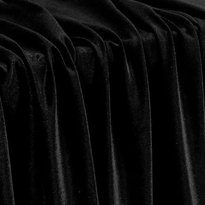 KKJIAF 5 Yard Black Stretch Velvet Fabric 60" Wide for DIY Crafts - color: Black, size: 5 Yard
