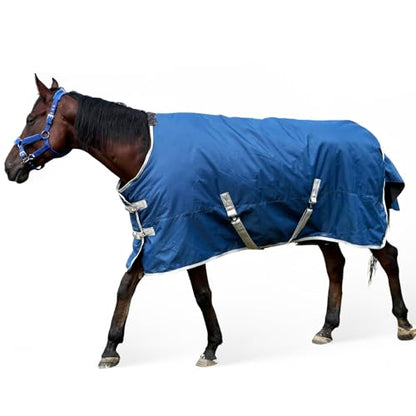 Winter 1200D Premium Turnout Horse Blanket,Medium Weight Waterproof Blanket - size: Back Length 81 inches ( 155cm ) no cover
