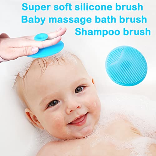 Baby Hair Brush &Silicone Baby Cradle Cap Brush Set, for Newborns & Toddlers-Natural Soft Goat Bristles-Ideal for Cradle Cap-Perfect Baby Registry Gift (Pink) - color: Pink