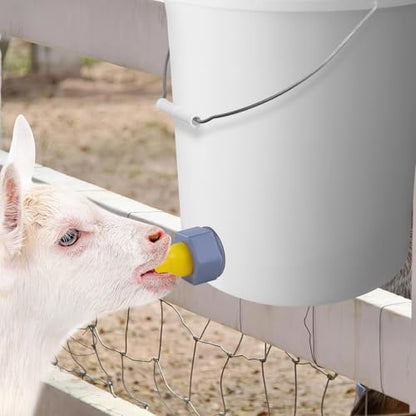 6-Pack Yellow Silicone Lamb Nipple, Sheep, Goat, Animal Feeding & Livestock Teat - Premium Replacement for Orphaned Lambs, Kids, Piglets, Durable & Bite-Resistant（Does not Include Barrel）