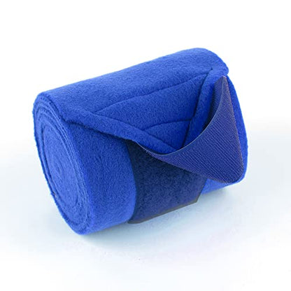 Horse Polo Wraps 2.5m Equestrian Leg Bandage Wrap Set of 4 Packs - color: Blue - 2.5m