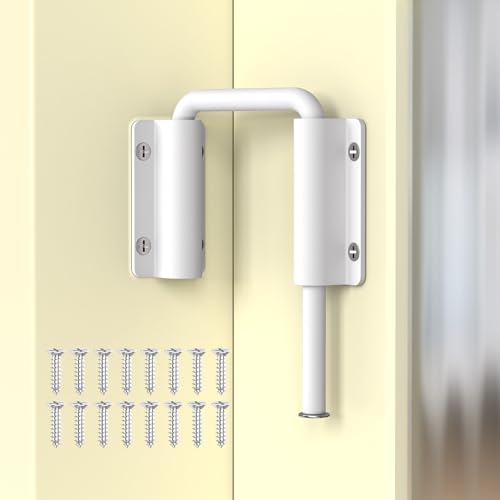 Sliding Door Loop Lock Latch, 2-3/8 Inch Barn Door Lock White 1PC - color: White-1 Pc