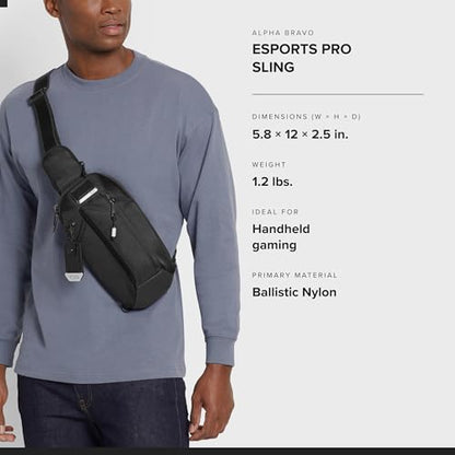 TUMI Alpha Bravo Esports Pro Sling Bag, 12.0" X 5.8" X 2.5", Black - color: Black