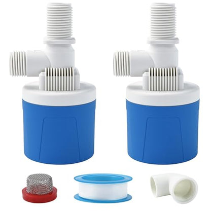 2Pcs 1/2" Aquapulse Top Inlet Water Aqua Pulse Float Valve, Automatic Water Level Control System, Aqua Pulse Mini Water Float Valves for Garden Hoses, Water Tank, Livestock Tough, Swimming Pool - size: 1/2" Top Inlet