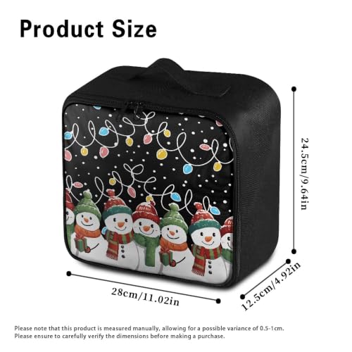 Christmas Light First Aid Bag Empty Snowman 1st Aid Bag Medical Travel Case First Responder Emergency Medicine Bags for Home Office Outdoors - color: Christmas Light Snowman