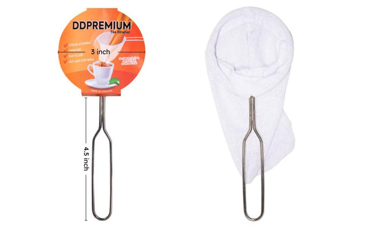 Traditional Thai Style Stainless Steel Reusable Mesh Filter for Thai Tea, Coffee & Loose Leaf Drinks, Strainer Sock 3 Inches - size: Small size 2