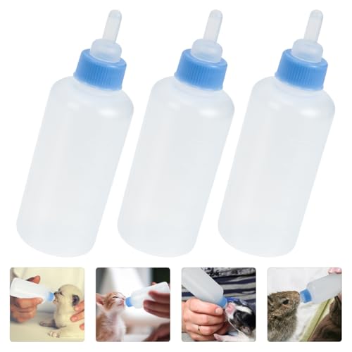 UPKOCH Cat Feeding Bottles 3 Pack Pet Milk Bottles for Kittens and Puppies Lightweight Portable Nursing Supplies for Newborn Animals 3.34 X 1.37 X 1.37 in