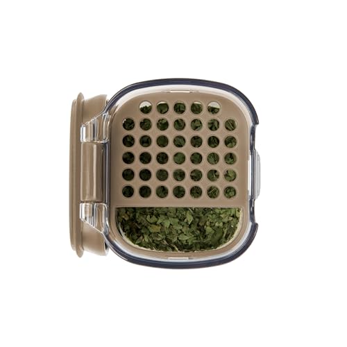 ProKeeper Progressive Seasoning & Spice Storage Container Set, 6 Airtight 5-Oz Keepers with Removable Shaker and Leveler Inserts, Stackable, BPA-Free, Dishwasher Safe, Taupe - color: Taupe