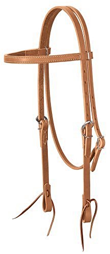 Weaver Leather Golden Brown Harness Leather Browband Headstall, Brown